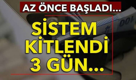 O PARA İÇİN İŞLEMLER AZ ÖNCE BAŞLADI