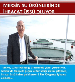 MERSİN SU ÜRÜNLERİNDE İHRACAT ÜSSÜ OLUYOR