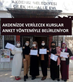 AKDENİZDE VERİLECEK KURSLAR ANKET YÖNTEMİYLE BELİRLENİYOR