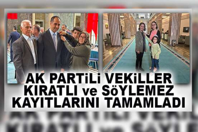 AK PARTİLİ KIRATLI VE SÖYLEMEZ MİLLETVEKİLİ ROZETİNİ TAKTILAR