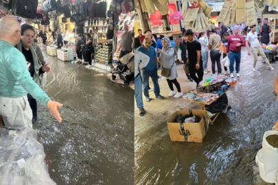 Hatay'da sağanak: Tarihi Uzun Çarşı sular altında